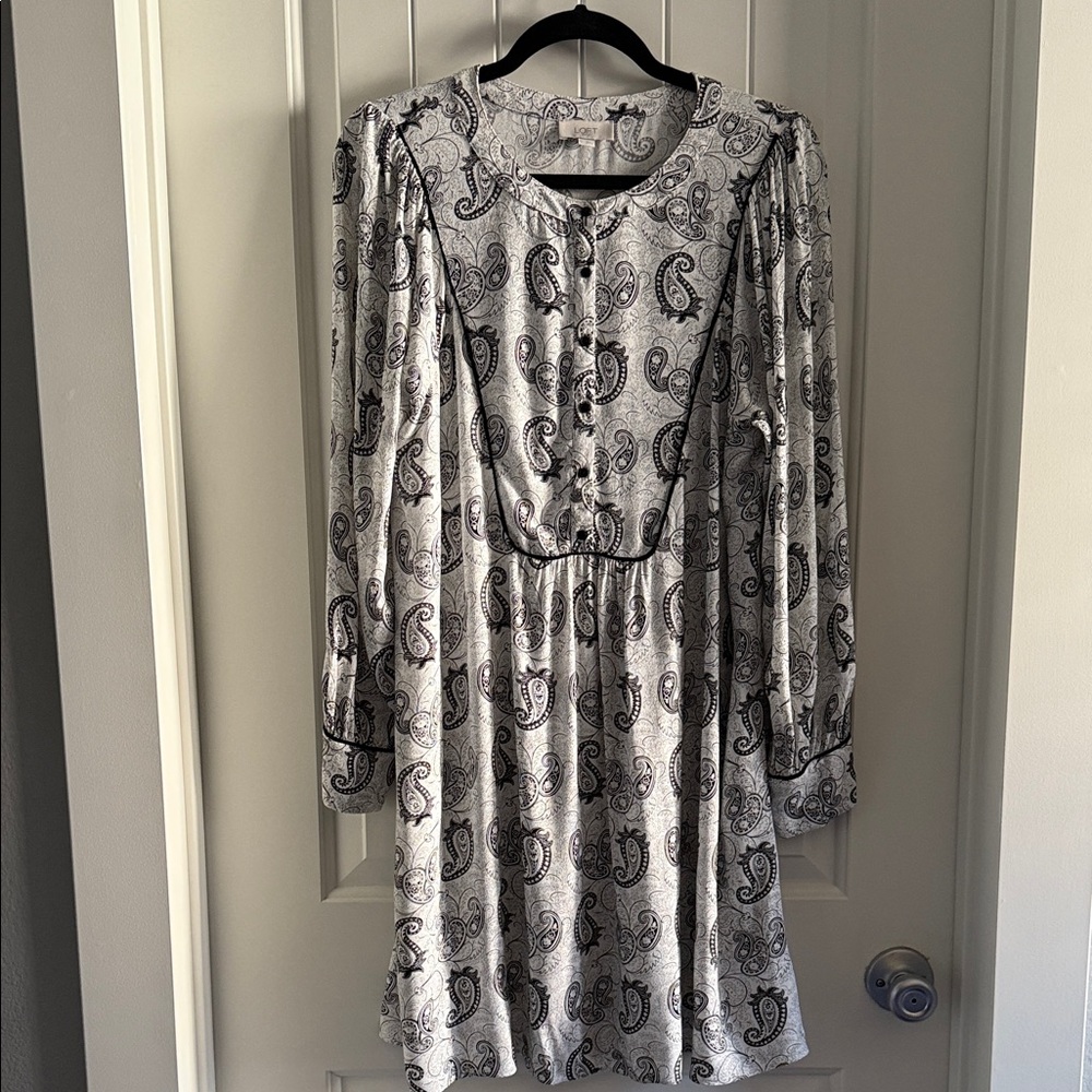 LOFT Outlet Paisley Print Dress Size L